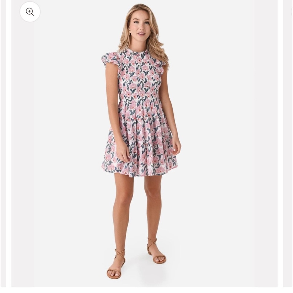 {Oliphant} Smocked Flirty Short Dress